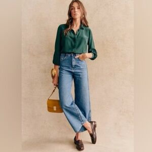 BRAND NEW Sezane Le Crop Jeans - size 2 (color: Denim)